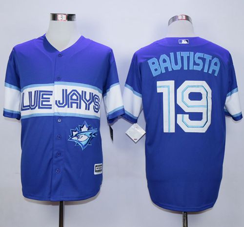 Blue Jays #19 Jose Bautista Blue Exclusive New Cool Base Stitched MLB Jersey - Click Image to Close